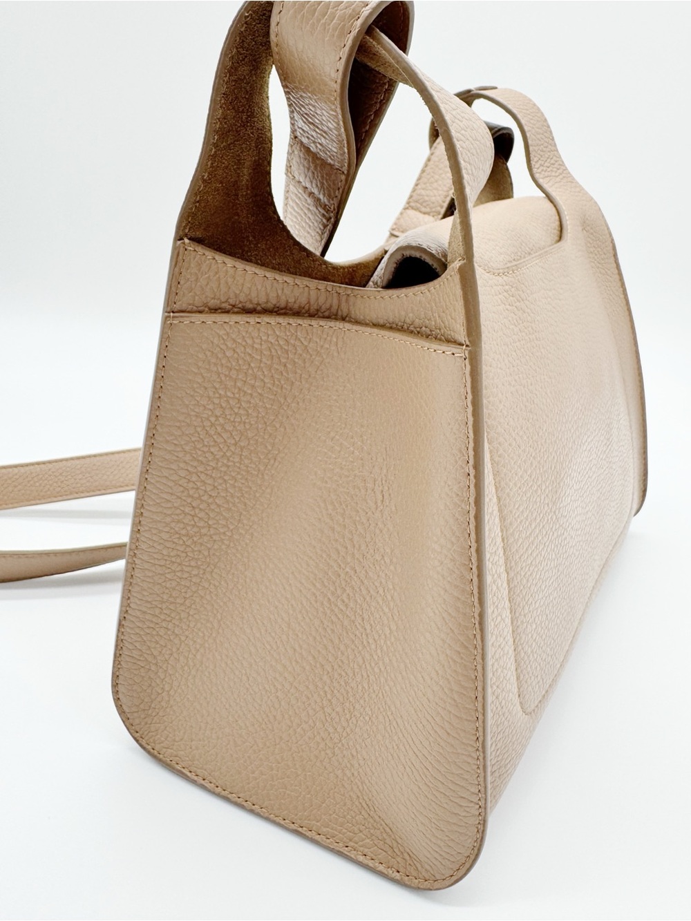 NWT Light Brown Cuyana Double Loop Crossbody Bag - Picture 8 of 13